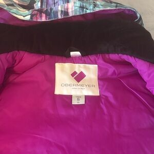 Obermeyer Girls Jacket in Purple and Multicolor